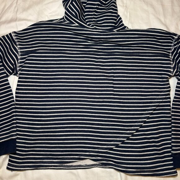 Roxy Women's Blue White Striped Pullover, Size L, Hoodie, Casual - Picture 3 of 9